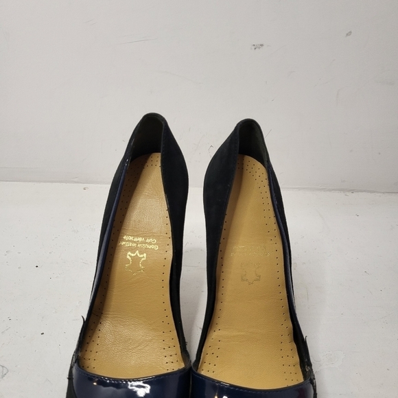 Alice & Olivia by Stacey Bendet Black & Blue Pointed Toes Pumps Size 39.5 - Picture 7 of 11